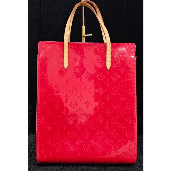 Louis Vuitton Red Monogram Vernis Reade MM Tote - Picture 1 of 11